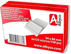 ¿Cuál es el precio promedio de las plastificadoras para tarjetas?