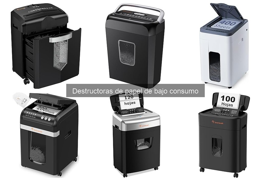 Características Clave de Destructoras de Papel de Bajo Consumo