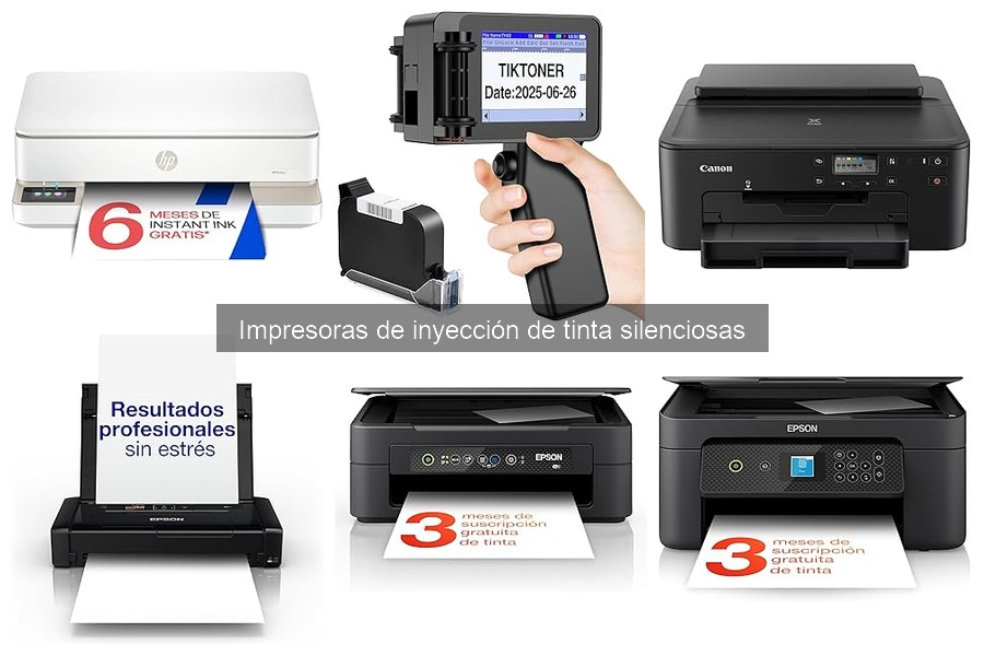Características de impresoras de inyección de tinta silenciosas