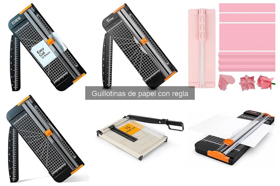Cómo usar una guillotina de papel con regla de forma segura
