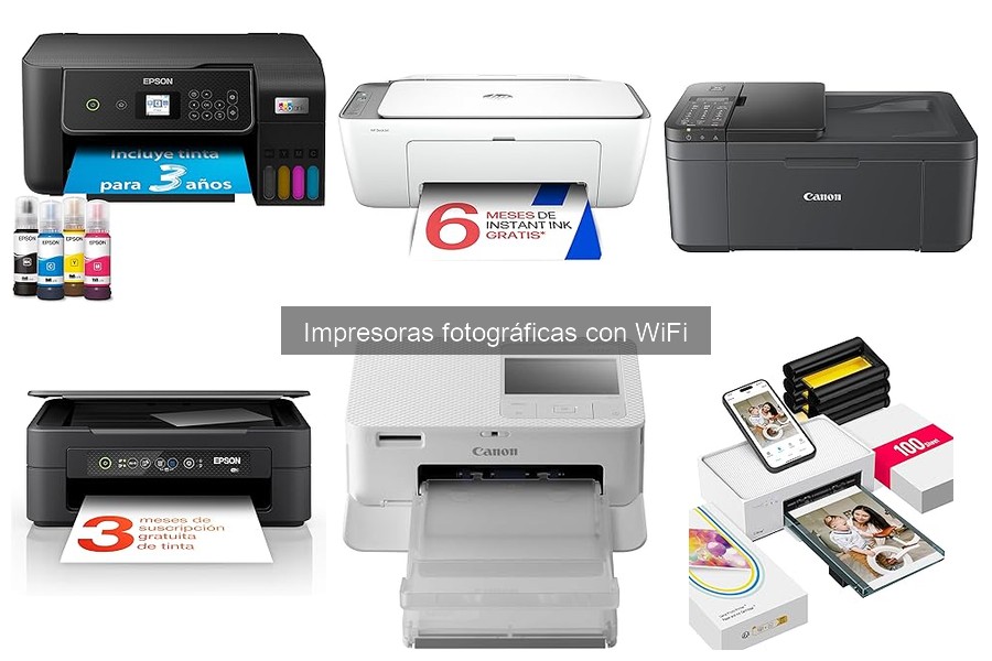Comparativa de funciones avanzadas en impresoras fotográficas WiFi