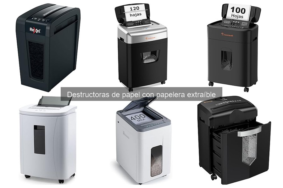 Comparativa: Destructoras con y sin papelera extraíble