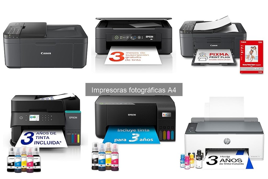 Costo promedio de impresoras fotográficas A4 en 2023