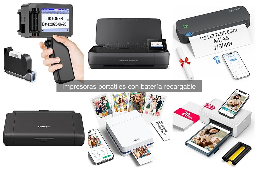 Dónde comprar impresoras portátiles con batería recargable
