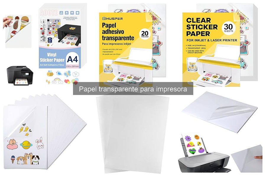 Formatos y tamaños de papel transparente para impresora