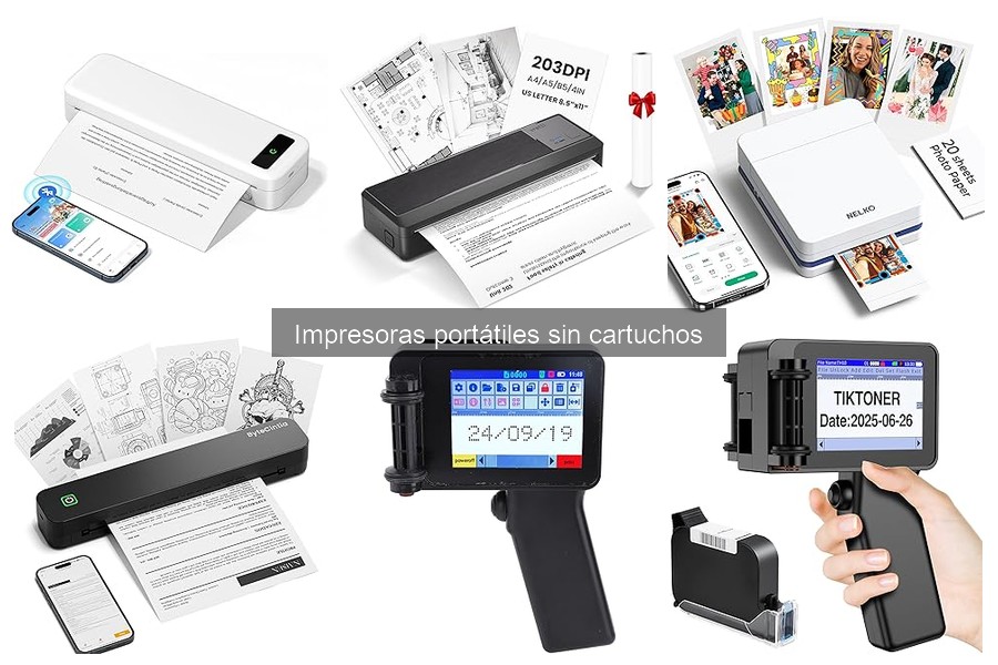 Impresoras portátiles sin cartuchos vs. inyección de tinta