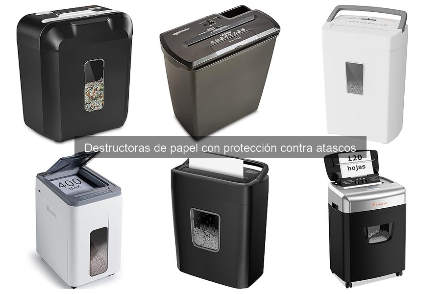 Mejores destructoras de papel antiatascos para hogares