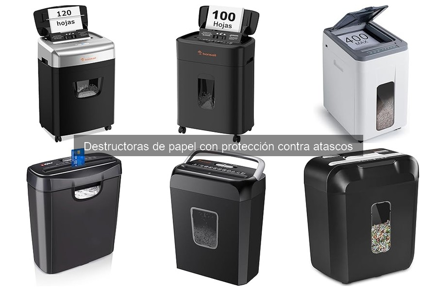 Mejores destructoras de papel antiatascos para oficinas