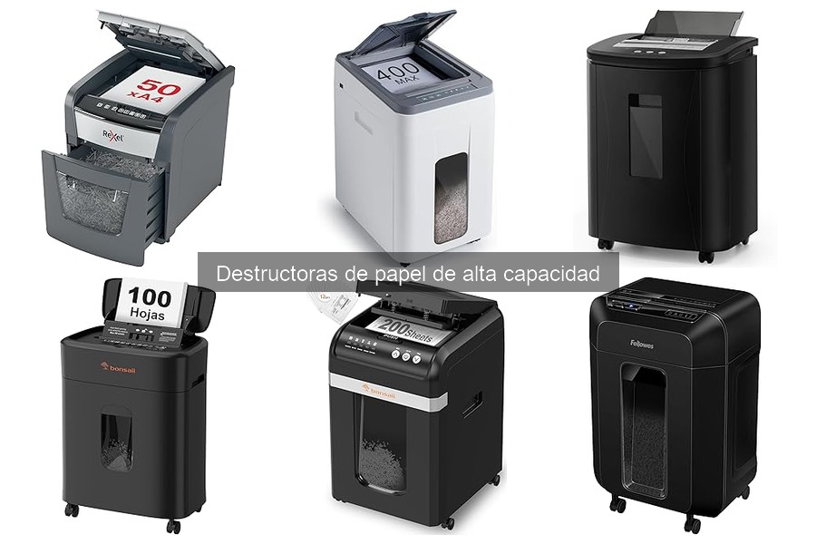 Mejores destructoras de papel de alta capacidad para oficinas