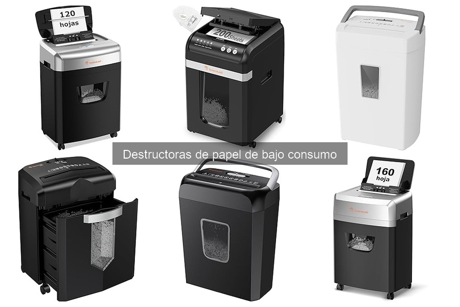 Mejores destructoras de papel de bajo consumo para el hogar