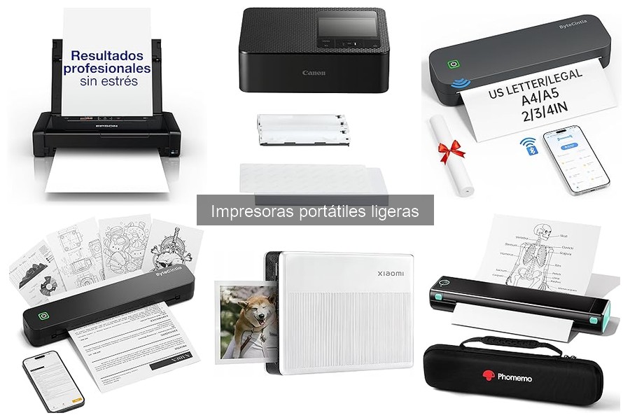 Mejores impresoras portátiles ligeras en 2023: comparativa