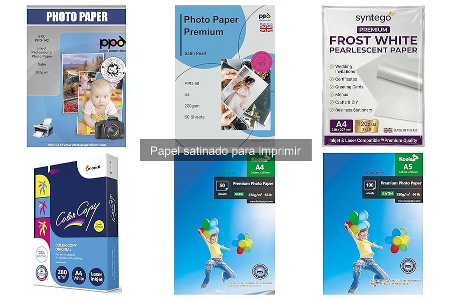 Mejores ofertas y precios del papel satinado para imprimir