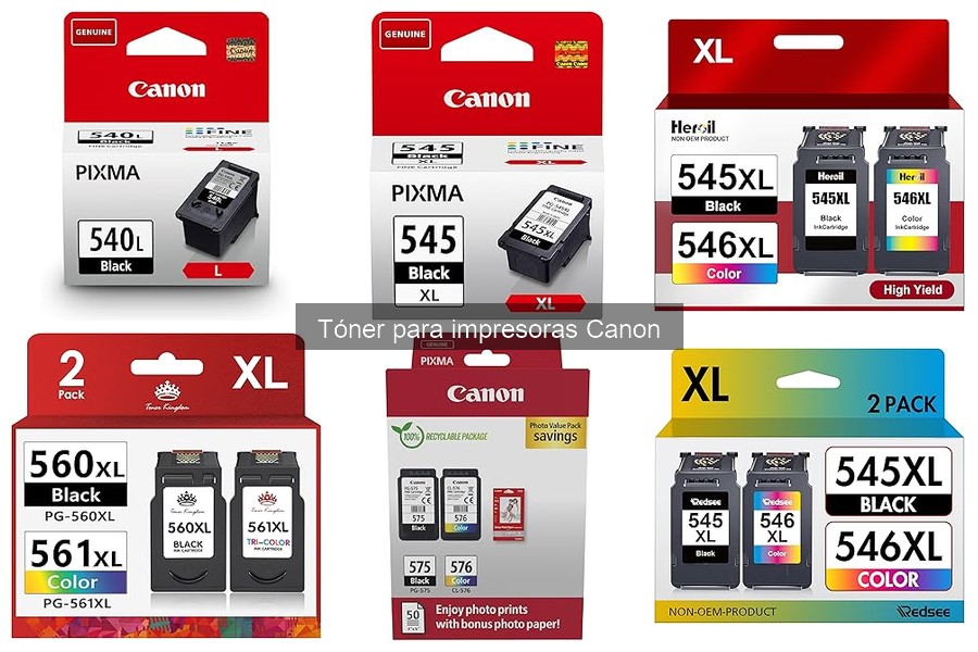 Mejores tóneres para impresoras Canon según modelo
