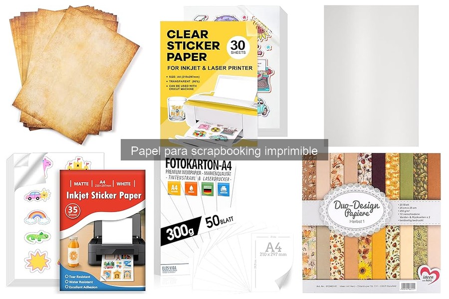 Precios Promedio del Papel para Scrapbooking Imprimible