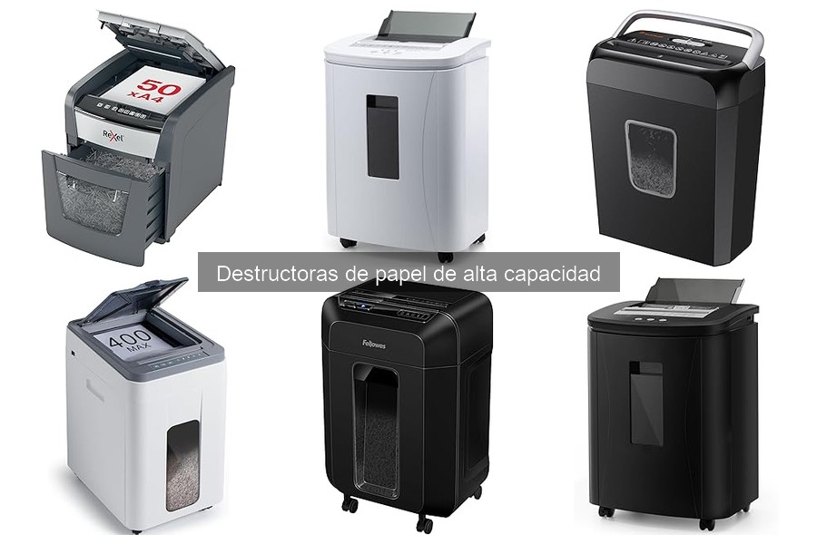 ¿Qué documentos destruir con destructoras de alta capacidad?