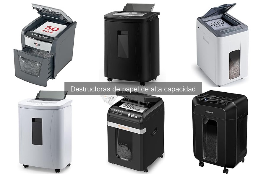¿Qué es una destructora de papel de alta capacidad?