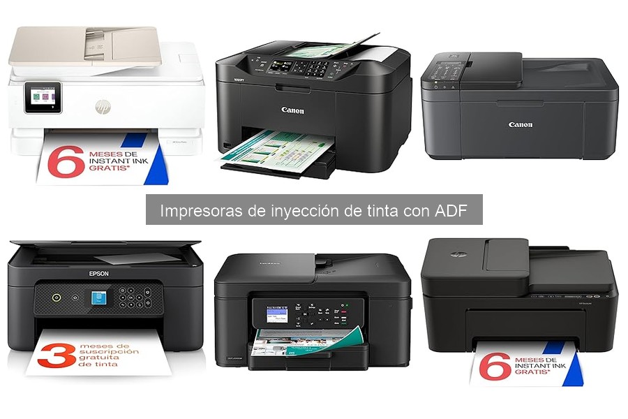 ¿Qué es una impresora de inyección de tinta con ADF?