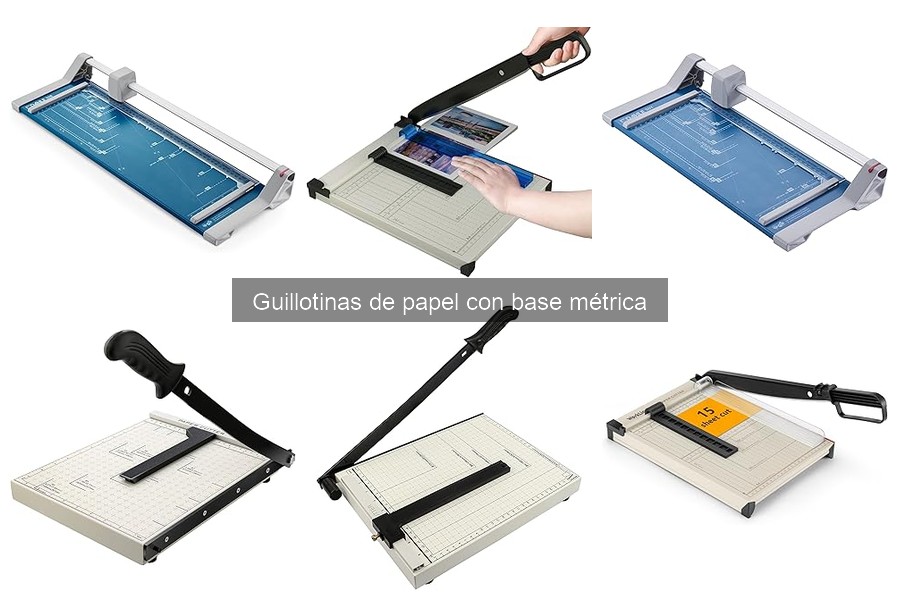 ¿Qué son las guillotinas de papel con base métrica?