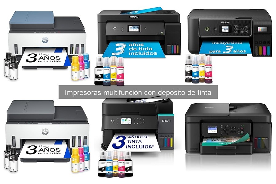 Recomendaciones de tinta para impresoras multifunción con depósito