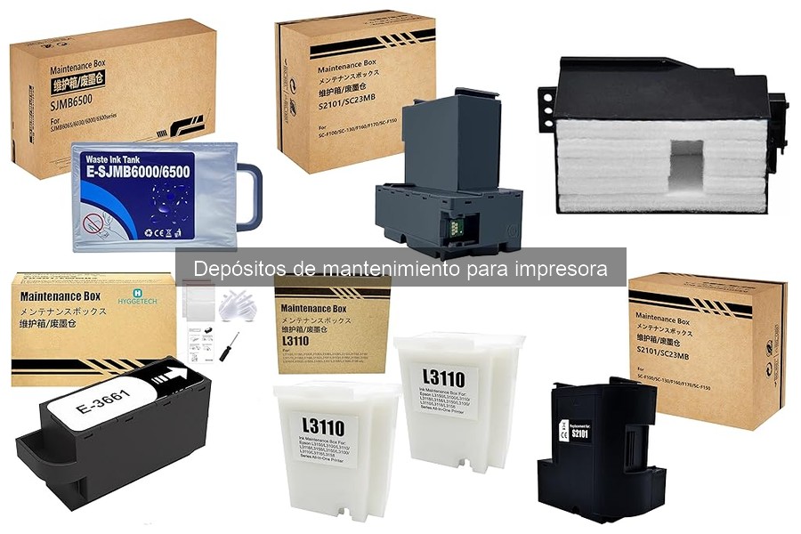 Tipos de depósitos de mantenimiento para impresora