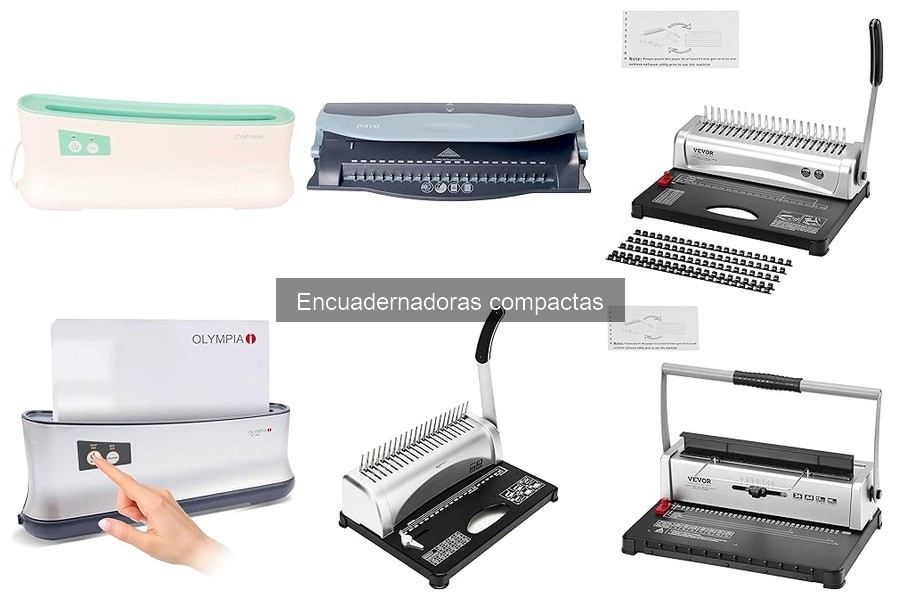 Tipos de encuadernación con encuadernadoras compactas