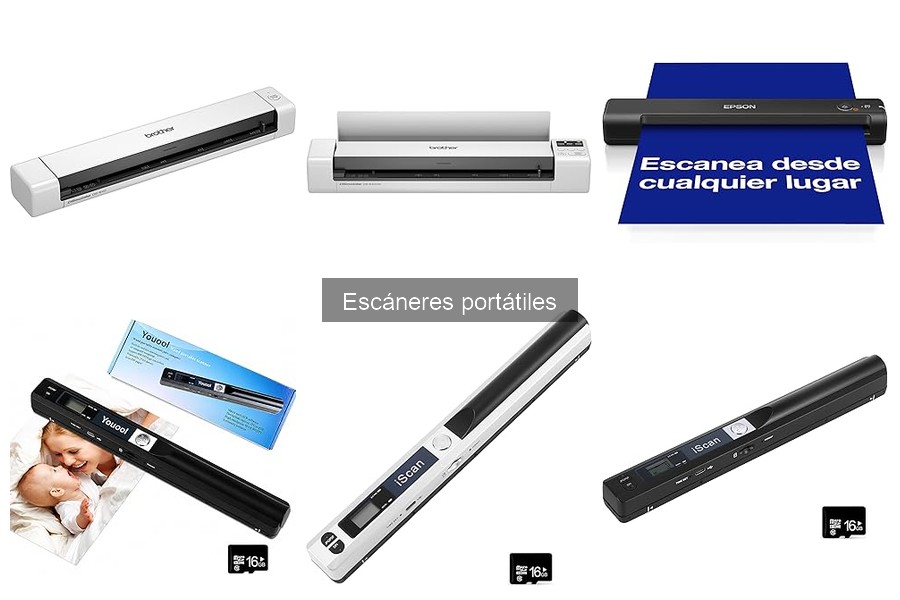 Tipos de escáneres portátiles: mano, documentos y tarjetas