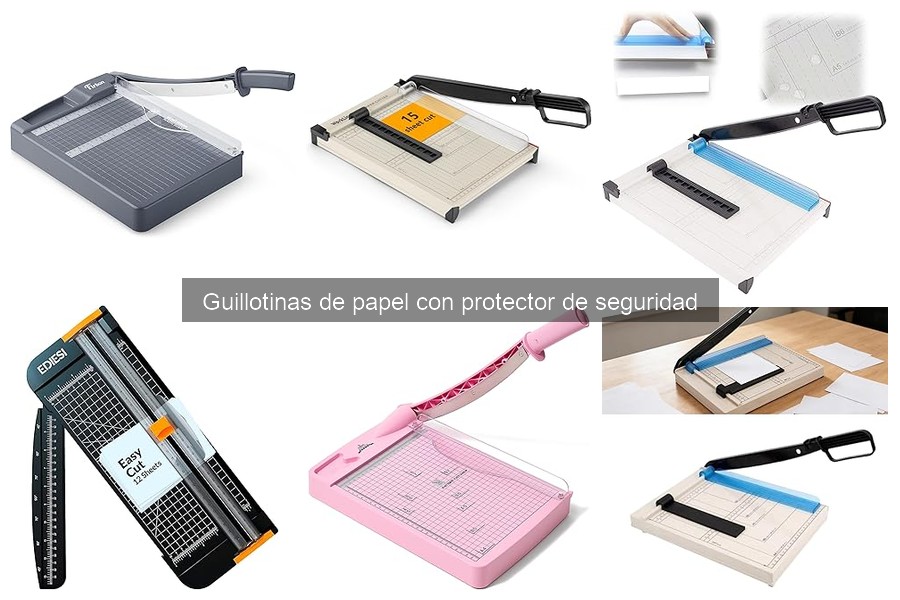 Tipos de guillotinas de papel con protector de seguridad