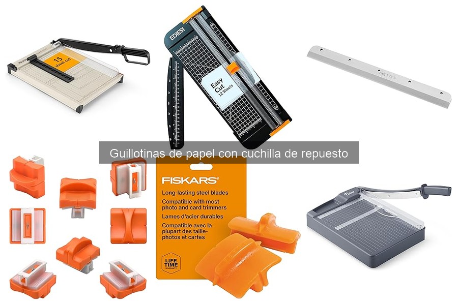 Tipos de guillotinas de papel y cuchillas de repuesto