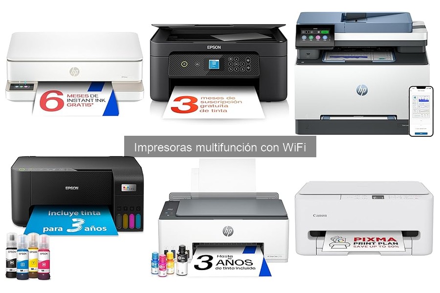 Tipos de impresoras multifunción con WiFi y sus características