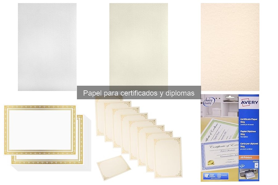 Tipos de Papel para Imprimir Certificados y Diplomas