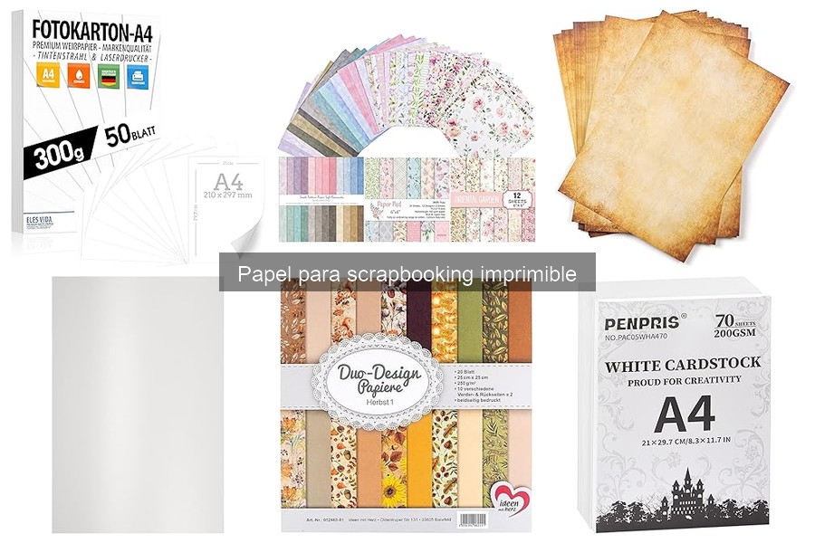Tipos de papel para scrapbooking imprimible: guía completa