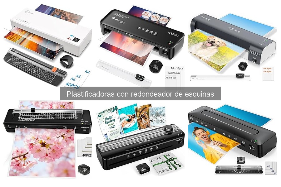 Tipos de plastificadoras con redondeador de esquinas