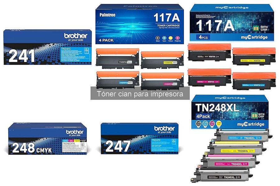 Tipos de tóner cian: original, compatible y reciclado